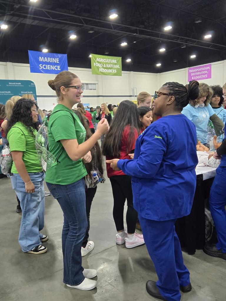 A student participated in conversations about nursing at P2P.