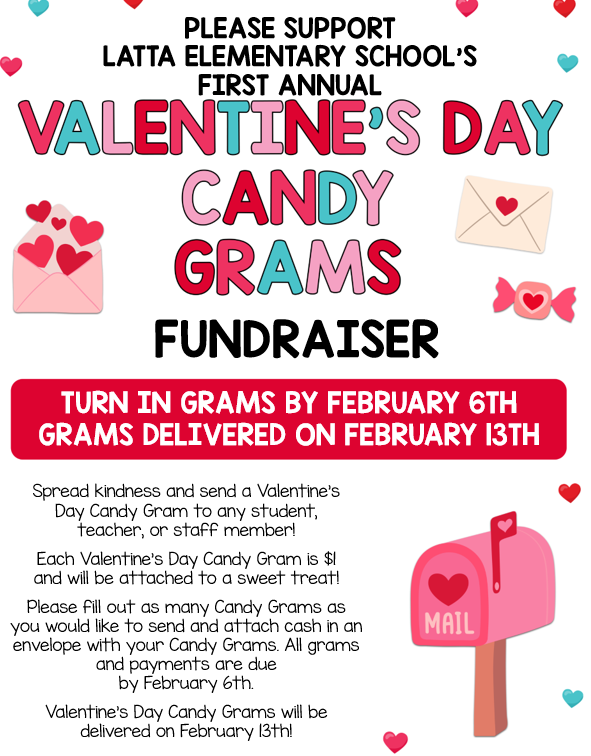 Flyer for Valentine's Day Candy Gram Sale