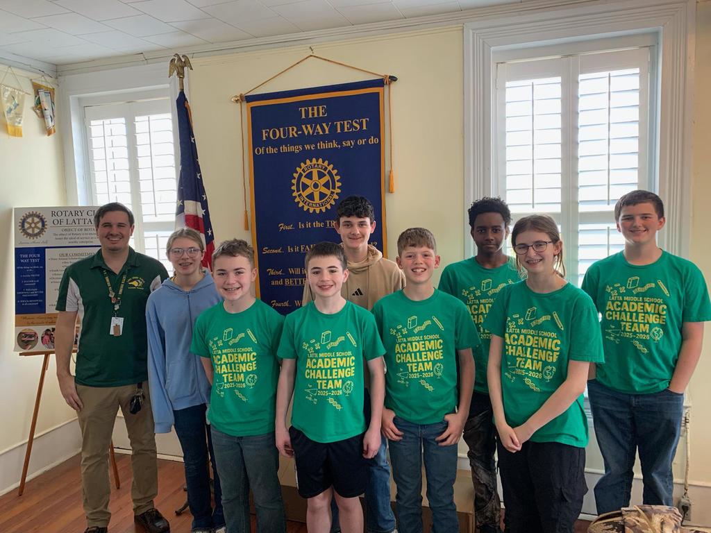 The Latta Rotary Club hosts the LMS Academic Challenge Team.