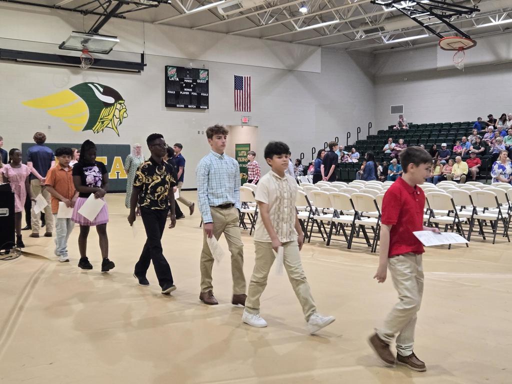 Students are inducted into the NJHS.