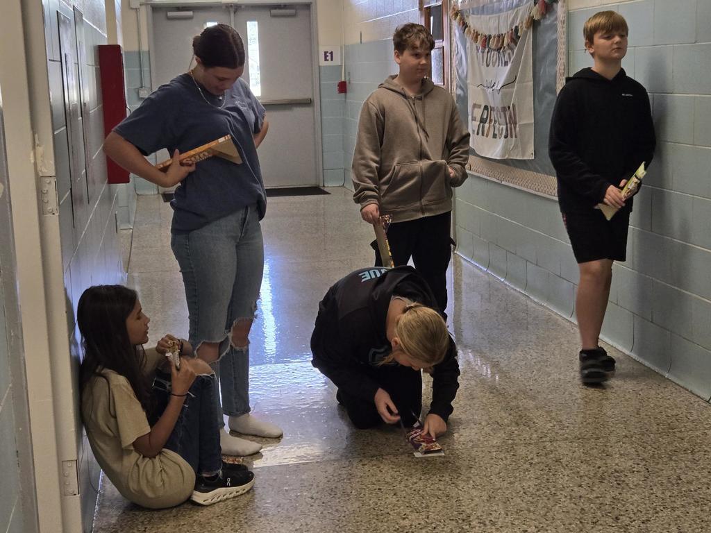 Design and Modeling students test their skimmers.