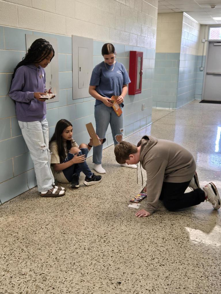 Design and Modeling students test their skimmers.