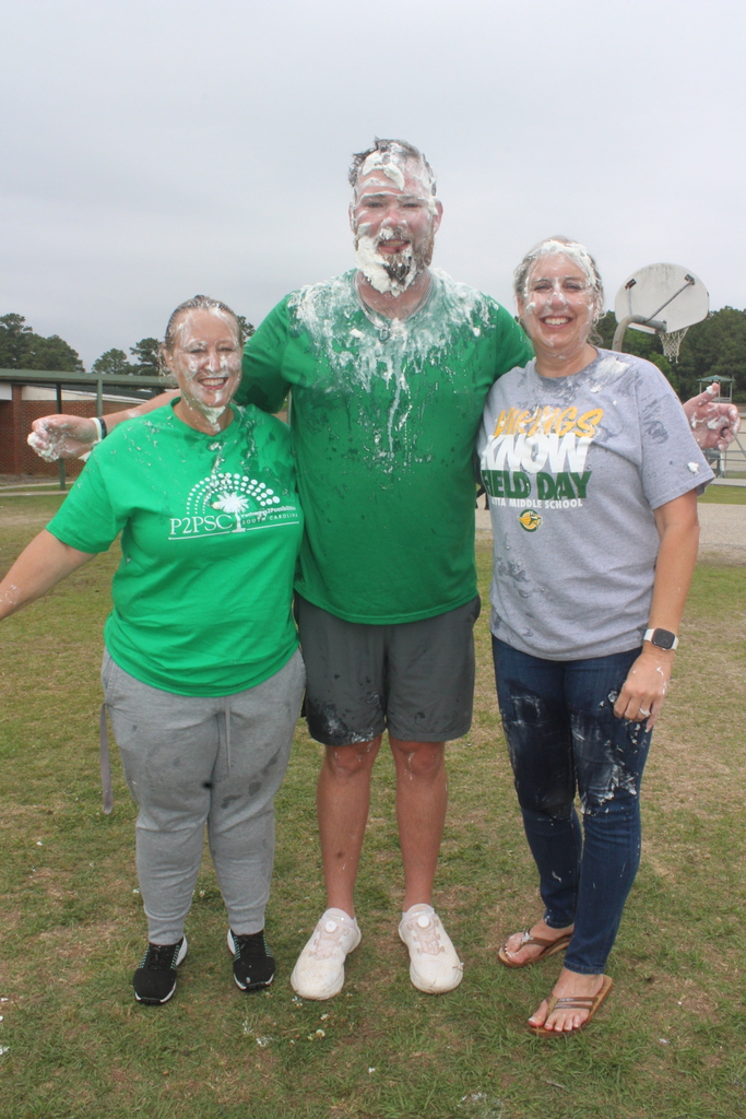Still smiling after taking more than 80 pies to the face... 