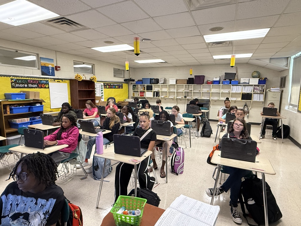 Students hard at work.