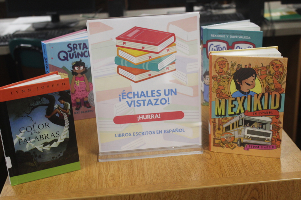 Spanish books display