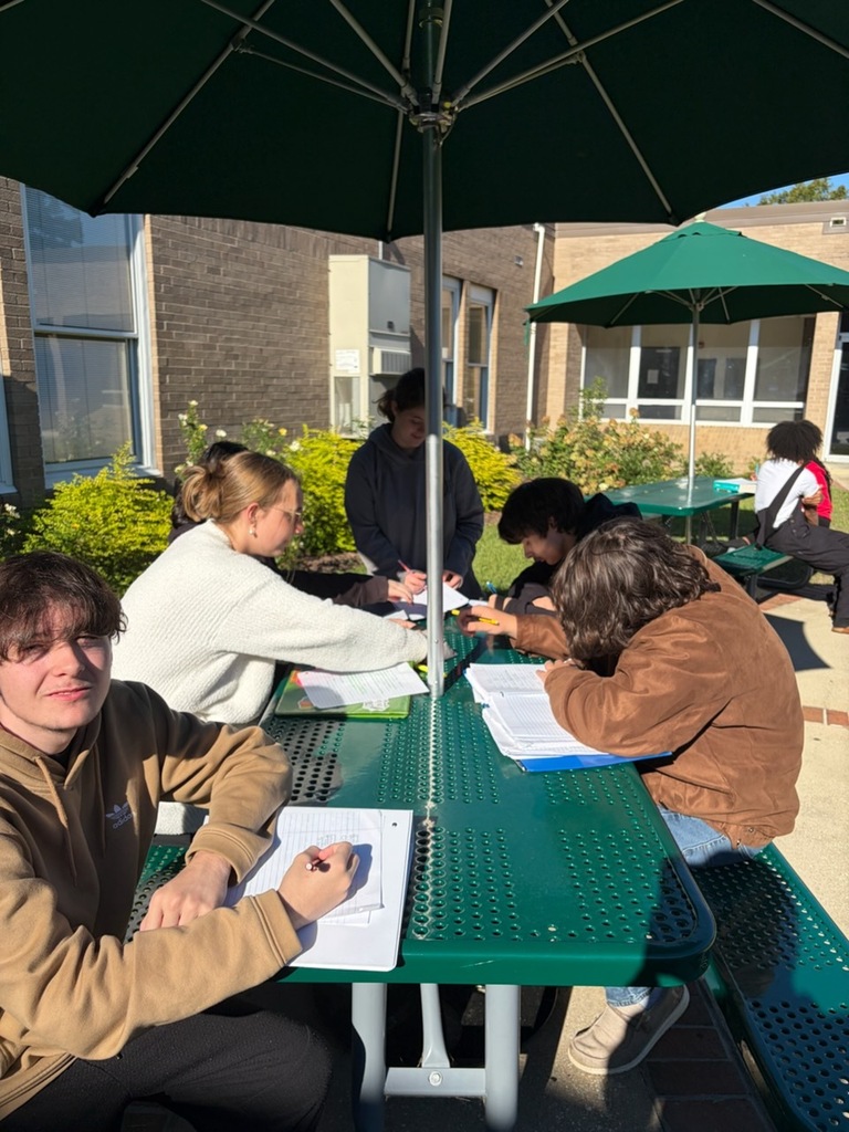 Students writing haikus