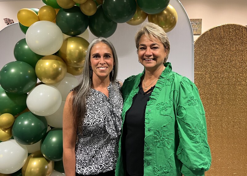 Kelly Smith with Dollie Morrell