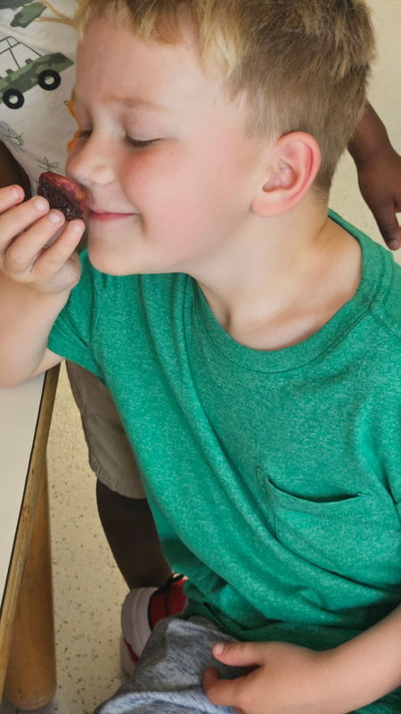 tasting sweet potatoes
