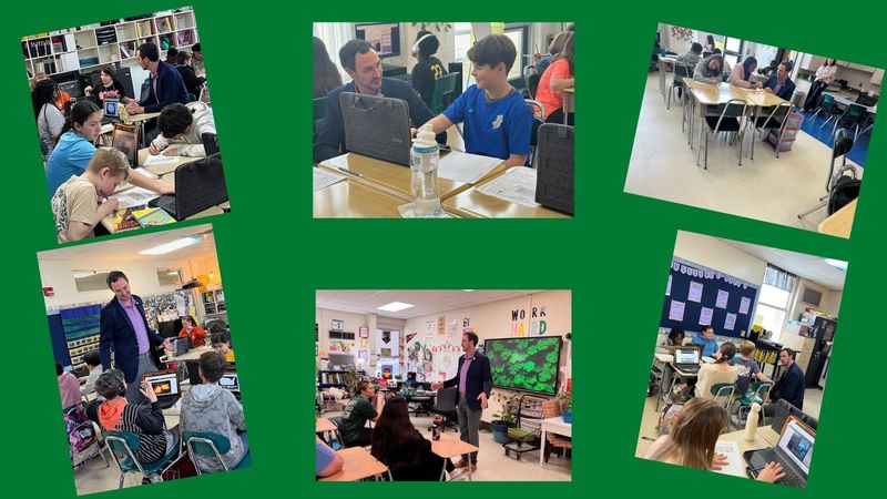 Collage of State Teacher of the Year visit to LMS and LHS