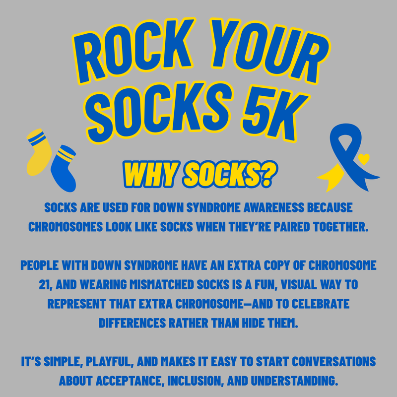 Rock your socks 5K why sock flyer