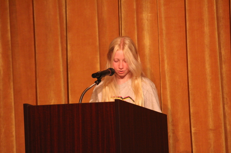 Students share their poems at the Viking Poetry Slam.