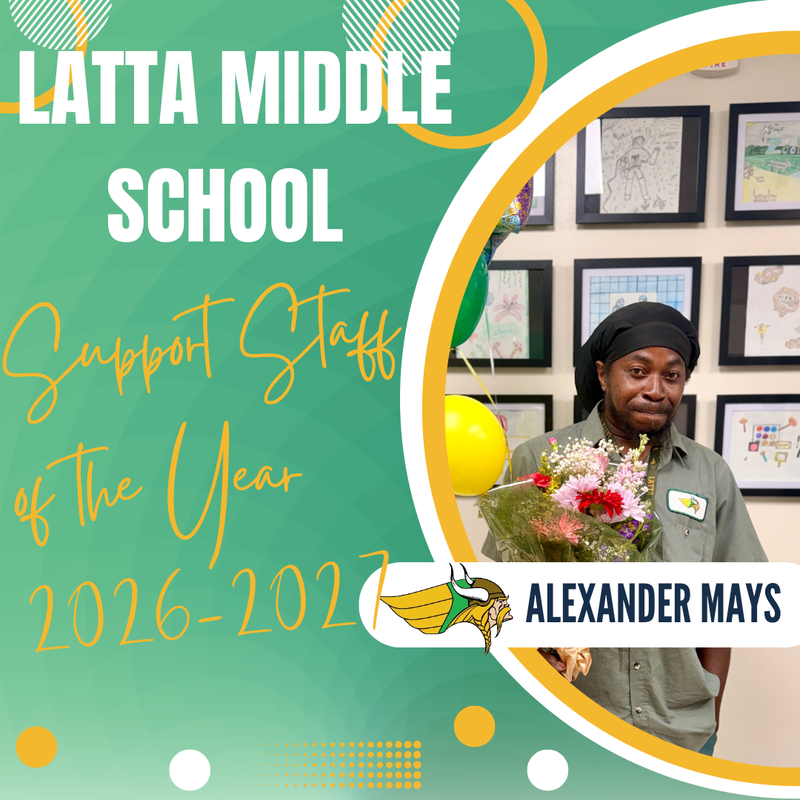 Mr. Alexander Mays is named LMS Support Staff of the Year for 2026-2027.