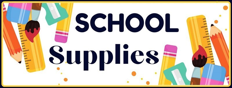 supply list with supplies.