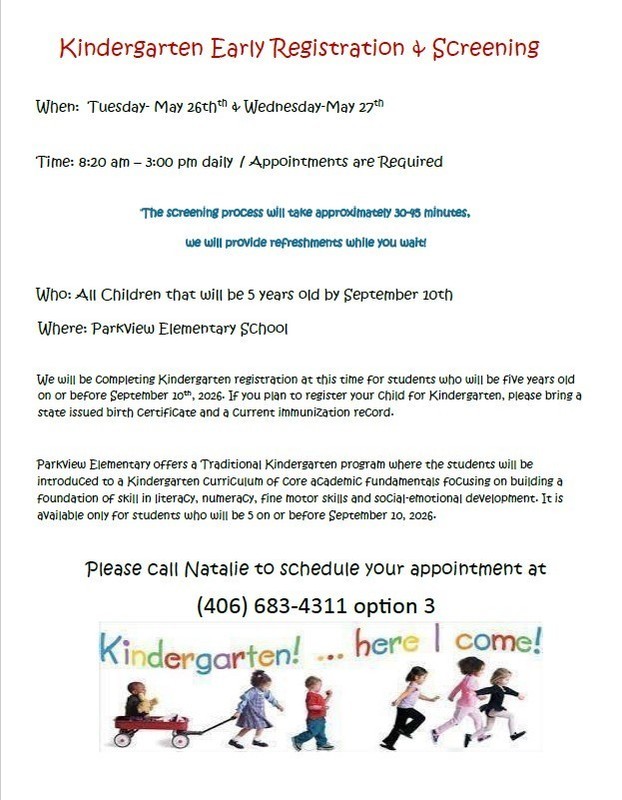 Kindergarten Early Registration & Screening