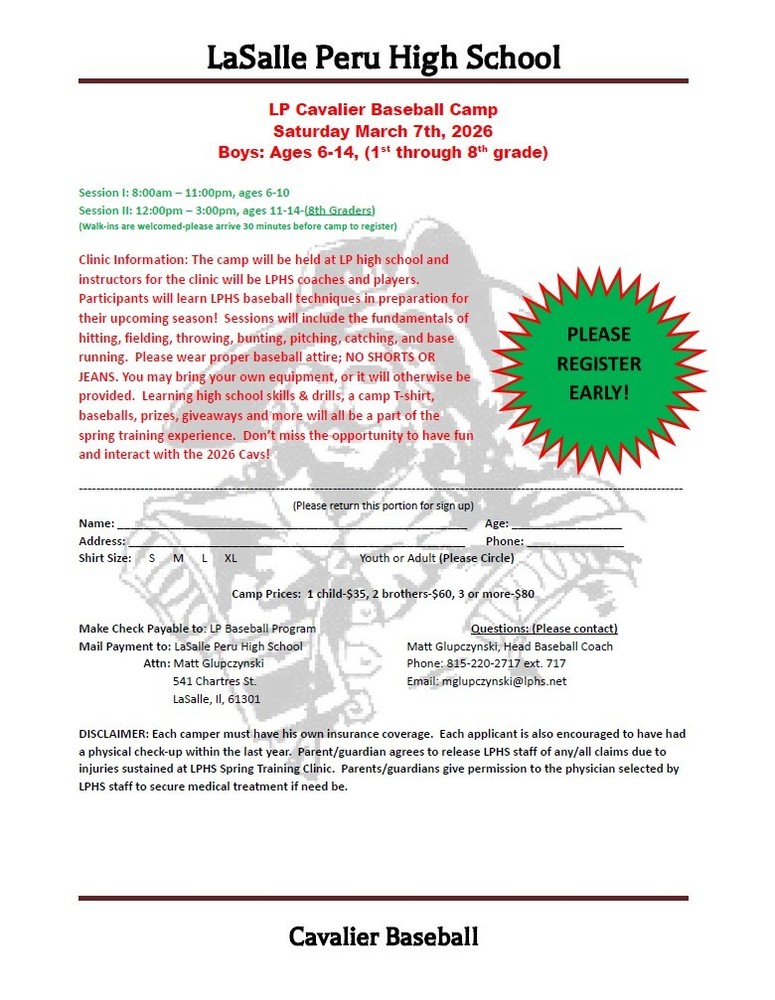 LP Cavalier Baseball Camp