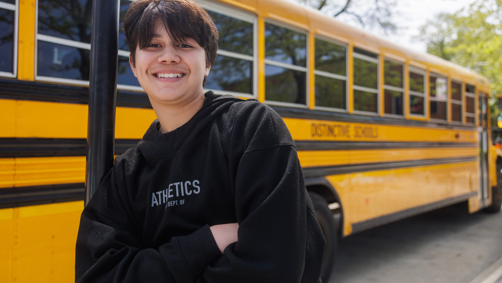 Student smiling