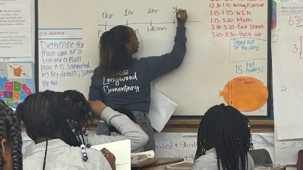 Students learning math