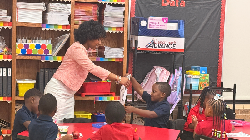 AP Barnes with students