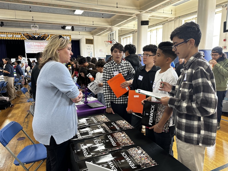 Students at High School Fair