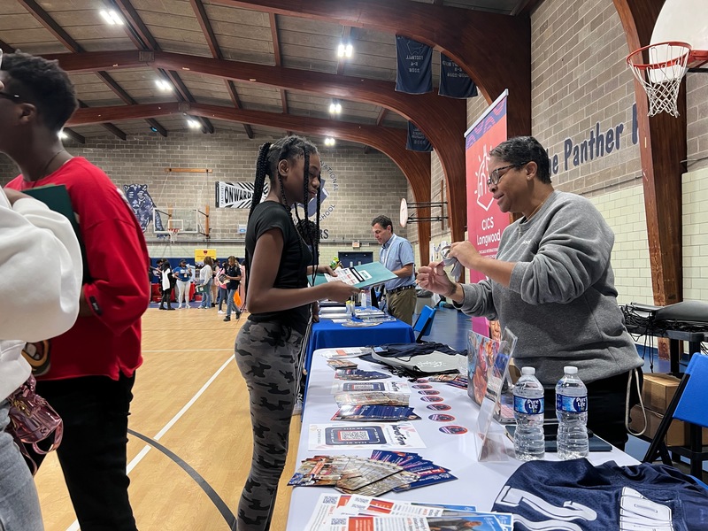 Students at High School Fair