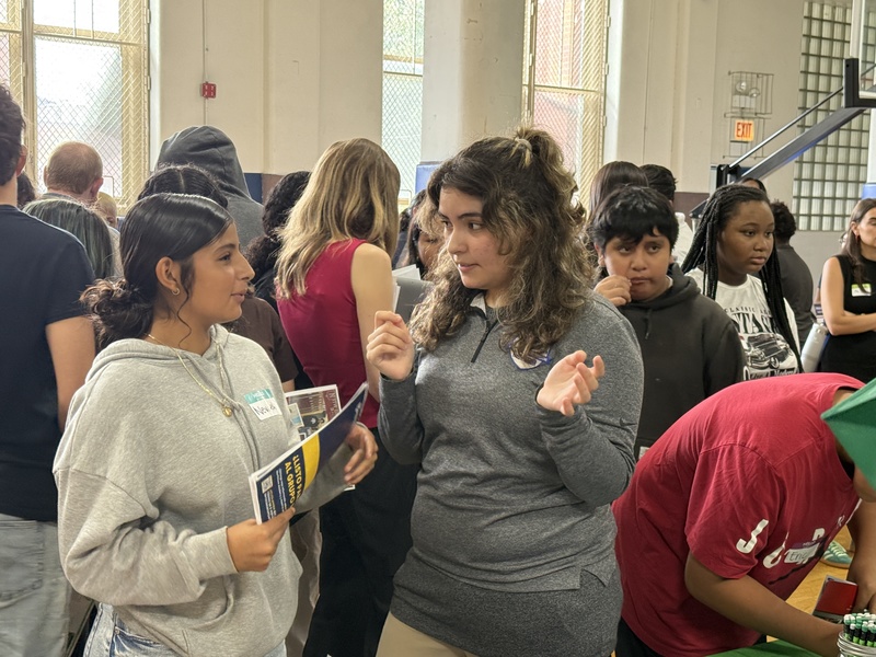 Students at High School Fair