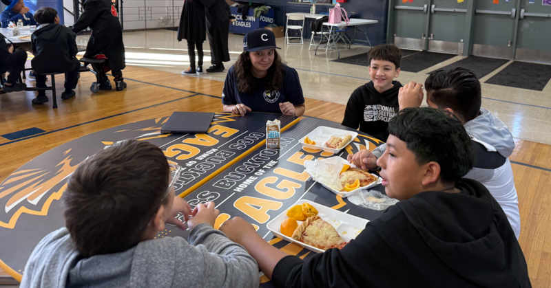 Ms. Camacho with students