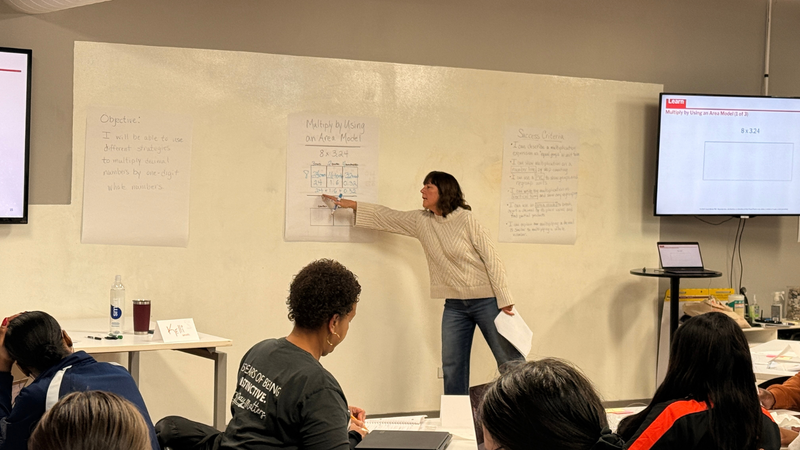 Christy with math teachers