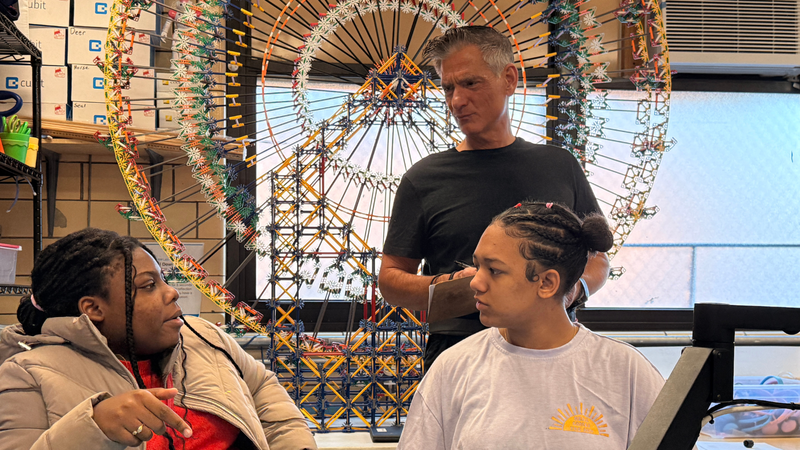 Mr. Garbonkus with students