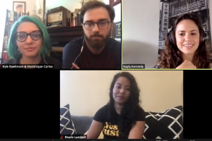 Diane Rawlinson connecting current and past students via Zoom