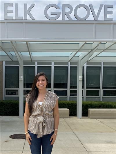 Elk Grove High School 2015 graduate Jeanette Huerta returns to her alma mater as a social worker.