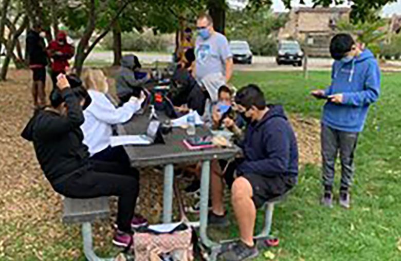 Wheeling High School rises to meet COVID crisis with “Tutoring in the Park”