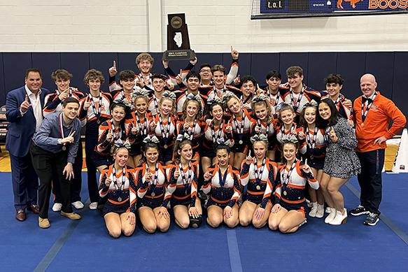 BGHS CHEER SQUAD SOARS TO 4TH STATE TITLE