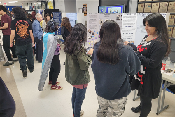 students in science fair