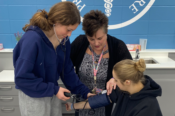 Kelley Pataky and students