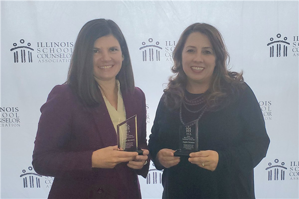 Two District 214 staff members honored with school counseling impact awards