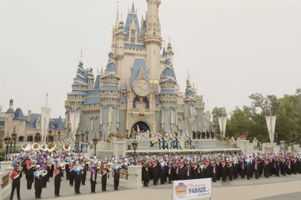 d214 at Walt Disney band students performing