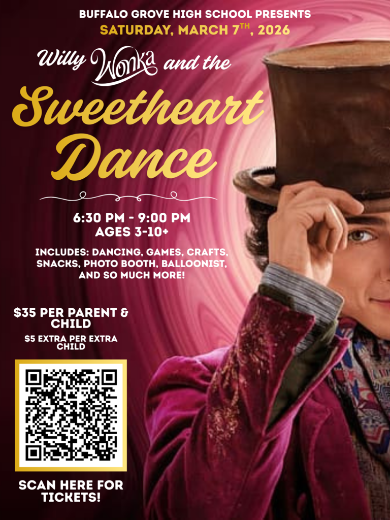BGHS Sweetheart Dance Saturday 3/7 6:30-9:00 pm for ages 3-10+