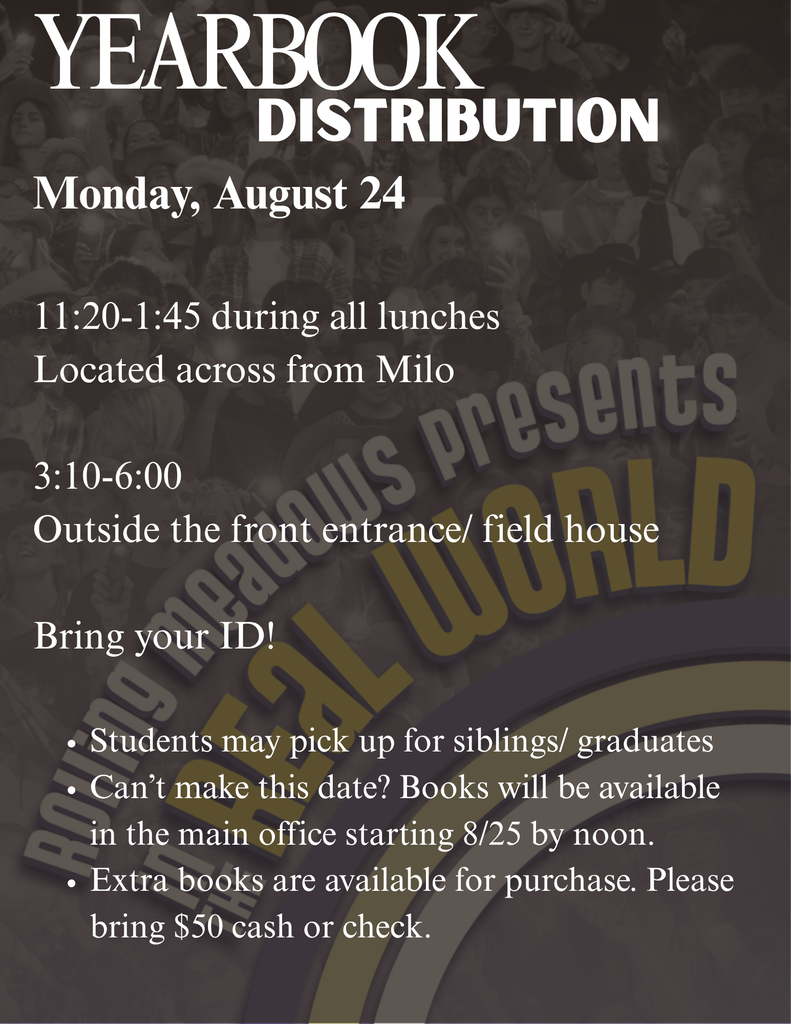 Yearbook distribution information
