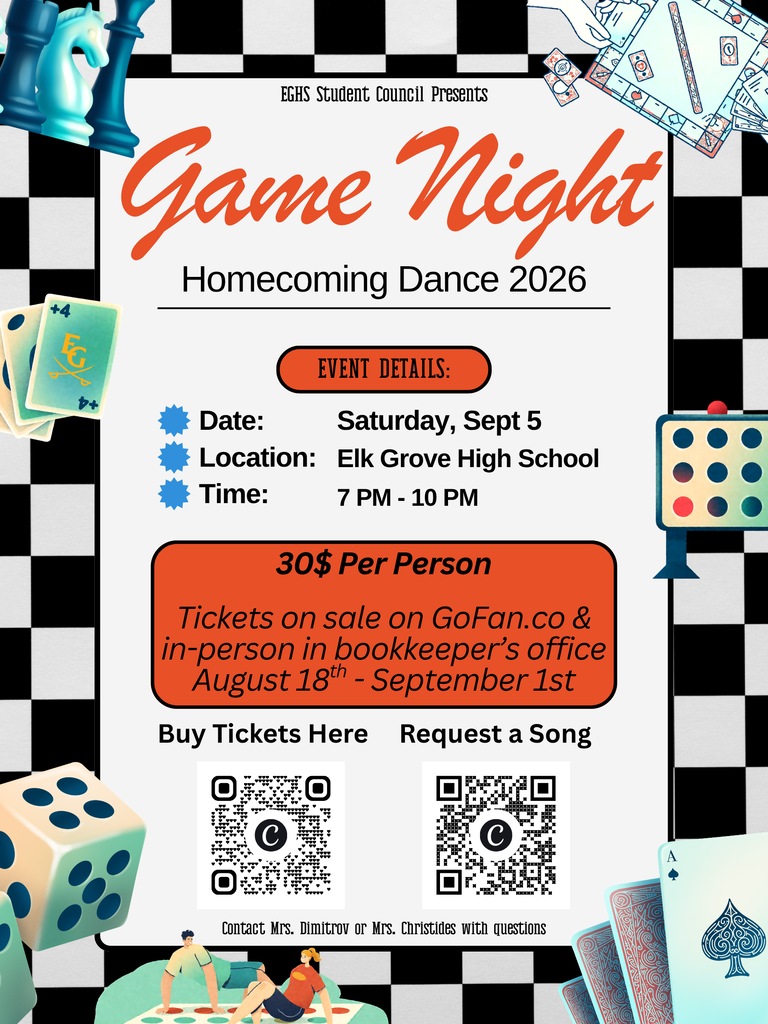 Flyer for HOCO game night Sep 5th