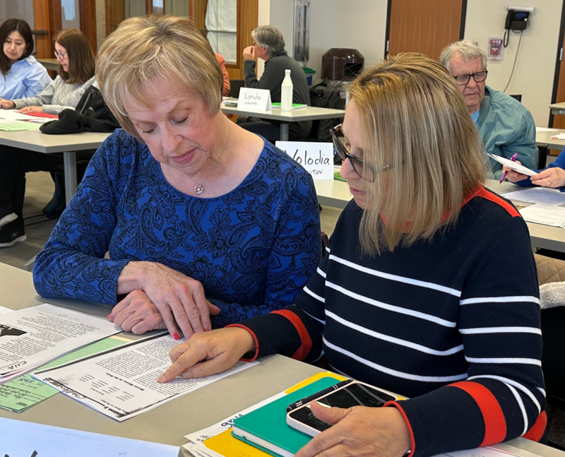 Tutor Brenda Smith and student Vesi Koleva have been partners for over two years.