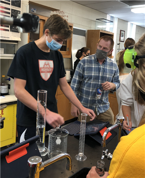 Mr. Cassidy teaching students