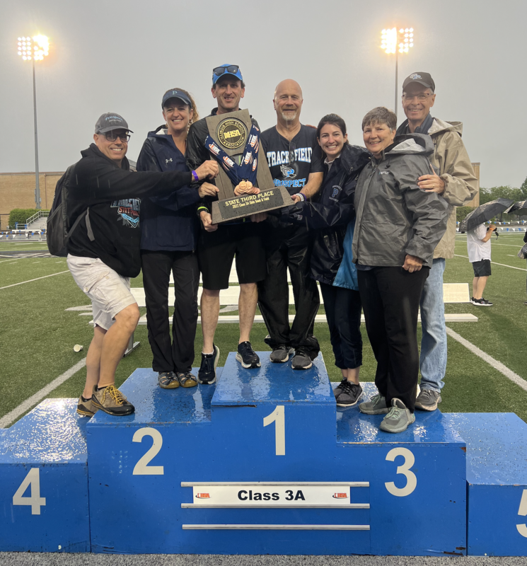 PROSPECT TRACK COACH EARNS TOP STATE HONOR and team 