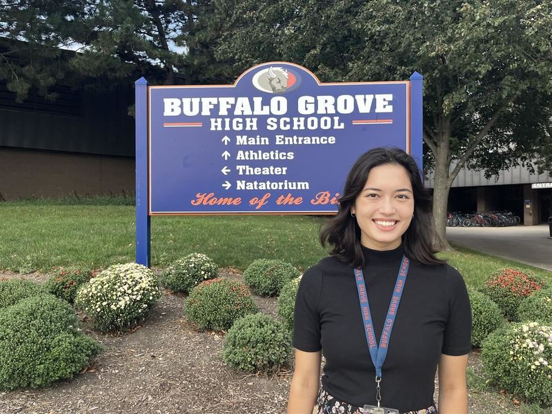Buffalo Grove High School 2019 graduate Sydney Sadley teaches English at her alma mater.