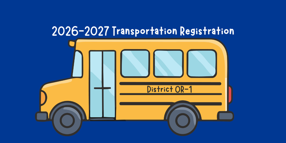 school bus with 2026-2027 transportation registration