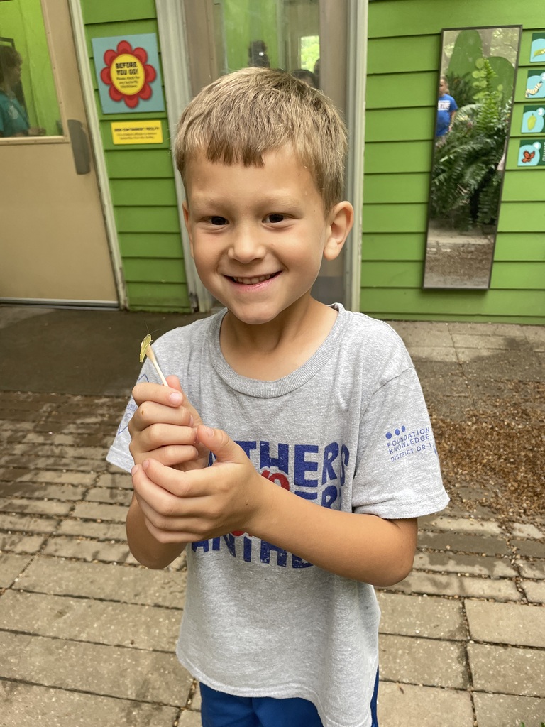 student with butterfly