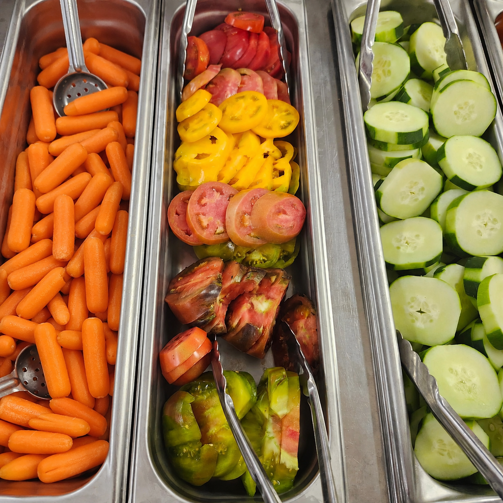 Colorful vegetables on salad bar