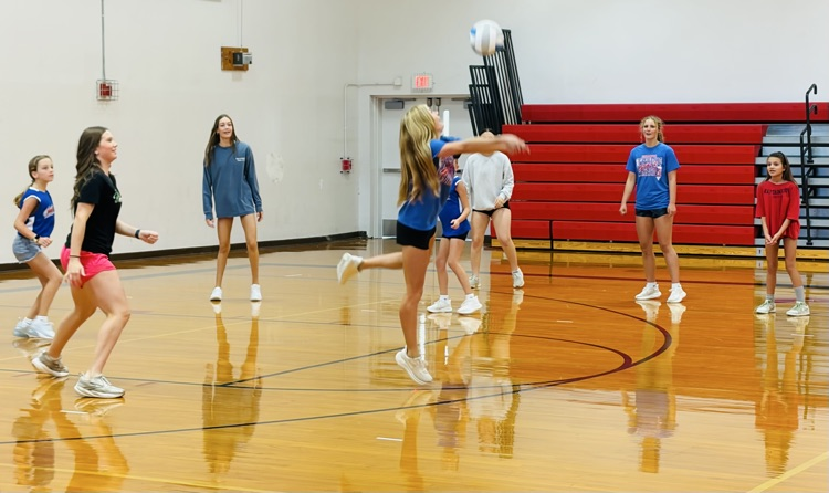 Volleyball Game in Gym