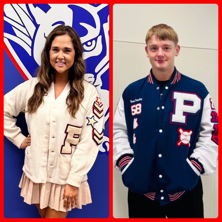 MaKenna Webel & Drake Dowding show off Panther letterman’s jackets