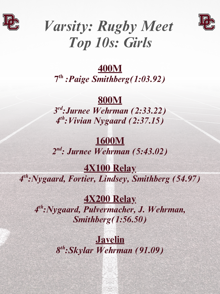 girls track