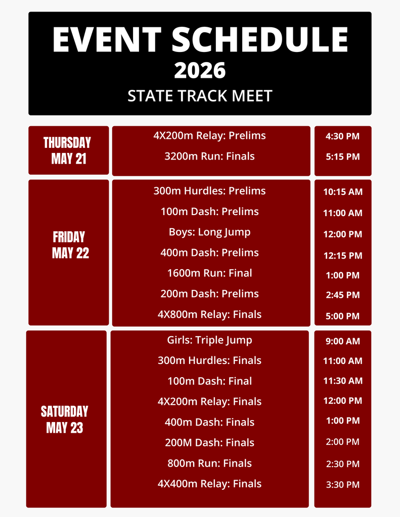 Event schedule